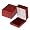 IMPPAC Ring Schmuck Etui Schachtel Leder rot Geschenk-Verpackung 82x64x40mm VE07