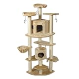 Go Pet Club 80" Beige Cat Tree Furniture
