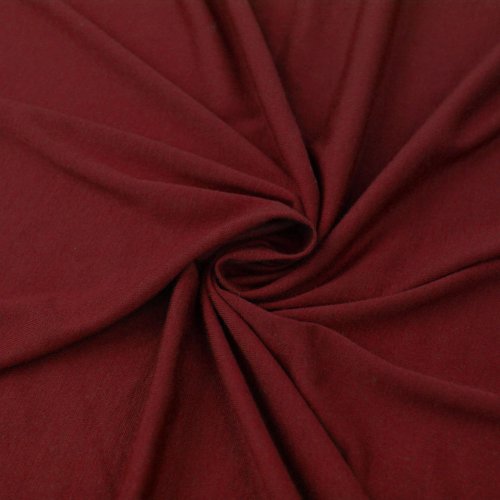 Burgundy Poly Rayon Spandex Jersey Knit Fabric, Fabric by the Yard - 1 Yard