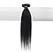 Emosa Silky soft 7Pcs 100% Remy Human Hair Clips In Extensions Full Head #1 Jet Black (15'')