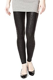 Ankle Length Faux Snakeskin Print Leggings