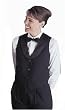 Black Satin Shawl Vest