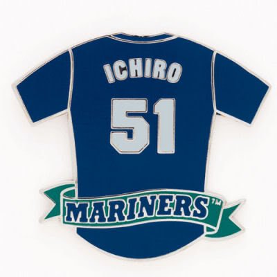 SEATTLE MARINERS OFFICIAL LOGO SILVER LAPEL PIN