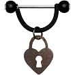 Handcrafted Austrian Crystal Heart Lock Nipple Ring