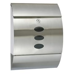 Briefkasten mit Zeitungsrolle aus Edelstahl