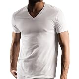 DKNY Men's 3 Pack V-Neck Tee Shirt,White,Large
