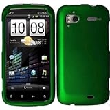 Metallic Green Rubber Touch Phone Protector Hard Cover Case for HTC Sensati ....