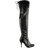 Fashion Thirsty Womens Over The Knee Thigh High Stiletto Heel Boots Stretch Calf Wide Leg Size 8