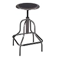 Leather Diesel Industrial Stool- Black