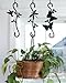 Iron Decorative Hummingbird Garden Plant Hook - Heavy Duty Metal Plant Hanger, Hanging Plant Hooks, Garden Hook