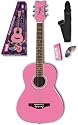 Daisy Rock Debutante Junior Miss Acoustic Bubble Gum Pink Guitar Starter Pack
