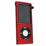 Clip on Rubber Coated Case for iPod Gen4 Nano, Red