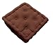 Homescapes Rajput 100% Cotton Floor Cushion- Chocolate – 40 x 40 x 10 cm Square – Indoor – Garden – Dining Chair Booster – Seat Pad Cushion