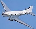 Large Aircraft Model with Stand - The C-47 Dakota (USAF,) Gray / White