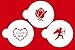 Designer Stencils C300 I Love You Cookie Stencils, (Cupid, Rose, Heart), Beige/semi-transparent