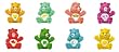 Care Bears Figures Set -- 8 Vending Machine Toys