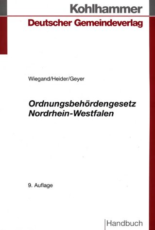 Ordnungsbeh�rdengesetz Nordrhein-Westfalen