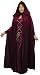 Adult Wine Hooded Panne Velvet Costume Cloak