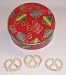 Scott's Cakes 1 lb. White Chocolate Covered Pretzel in a Christmas Present Tin