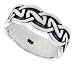 Gent's 1/4 (8 mm) Sterling Silver Celtic Knot Band
