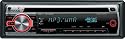 Kenwood KDC-W313A WMA/MP3, 50W, TDF, RDS, 1 RCA, Front Aux, Red Illuminations Car Stereo