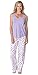 Lavender Heart Print Cotton Heat Activated Color Changing Pajamas for Women