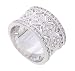 SilverBin Sterling Silver CZ Accented Wide Band Ring
