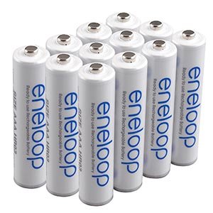 SANYO RECHARGE 1500 TIMES eneloop AAA Ni-MH Pre-Charged Rechargeable Batteries X 12 batteries