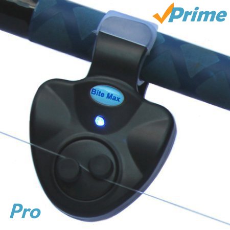Bite Max - Fishing Bite Alarm Indicator - The Easy Clip On Bite Alarm Means No More Missed Catches ! Simple & Easy To Fit , Ideal For Both Day and Night Fishing.This Is An Excellent Edition To Your Fishing Tackle. FREE 12 Month Guarantee! Your Catch