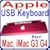Apple USB Translucent Red M2452 97-Key Keyboard for Mac, PowerMac G3, G4 and all other MACs with USB port