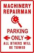 MACHINE REPAIRMAN PARKING military navy sign