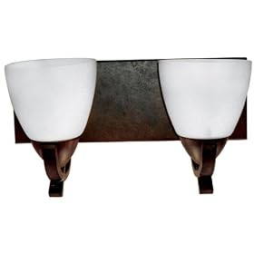 Yosemite Home Decor 96992SN 14-Inch 2-Light Bathroom Vanity, Satin Nickel by Yosemite Home Decor