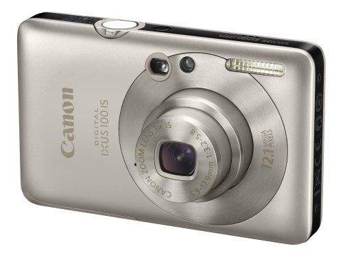 Canon Digital IXUS 100 IS Digital Camera - Silver (12.1 MP, 3.0x Optical Zoom) 2.5" LCD