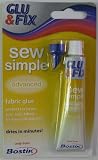 Bostik Sew Simple Fabric Textile Adhesive Glue & Fix 20ml - New & Improved