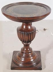 Carlisle Table 20" Round Accent End Side Pedestal Fluted Turned 20" Dia x 25"H New