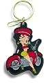 Betty Boop On Motorcycle Plastisol Key Chain