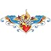 HEARTS & 2 BIRDS Temporary Tattoo 3x6