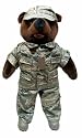 Stuffed 10" teddy bear in personalized custom embroidered U.S. Air Force Air Battle Military Uniform ABU