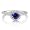 Round Sapphire Cubic Zirconia CZ Sterling Silver Halo Ring 0.63 ctw - Nickel Free Engagement Wedding Ring Size 5