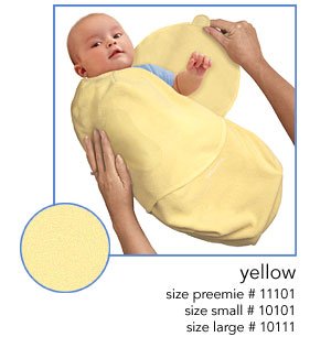 Childrens Toyshop  Toys : Kiddopotamus SwaddleMe Microfleece Infant wrap (Large Yellow)