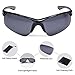 Duduma Polarized Sports Sunglasses for Baseball Cycling Fishing Golf Tr58 Superlight Frame (Black/Grey)