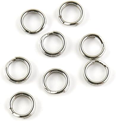 10 pieces Fishing Swivel Split Ring 8.2MM Peche Pivot Terminal Tackle