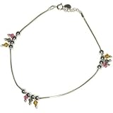Beaded Anklet Pairs Women Handcrafted Foot Jewelry Indian Style 15 Grams 10.25 