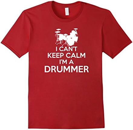 Men's PREMIUM I Can't Keep Calm I'm A Drummer T-Shirt Large Cranberry