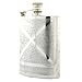 Solid 925 Sterling Silver Engraved Liquor Flask