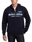 NFL Men's Seattle Seahawks Touchback IV Long Sleeve Fullzip Hooded Fleece (Tradional Navy, XX-Large)
