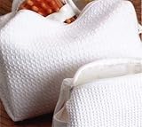 Spa Waffle Cotton Cosmetic Bag