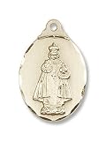 14kt Gold Infant of Prague Medal