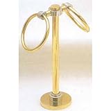 IMAGE OF Allied Brass 2 RING GUEST TOWEL HOLDER - SMOOTH 953-SCH