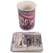 French Caf&eacute; Boxed Porcelain mug and coaster set